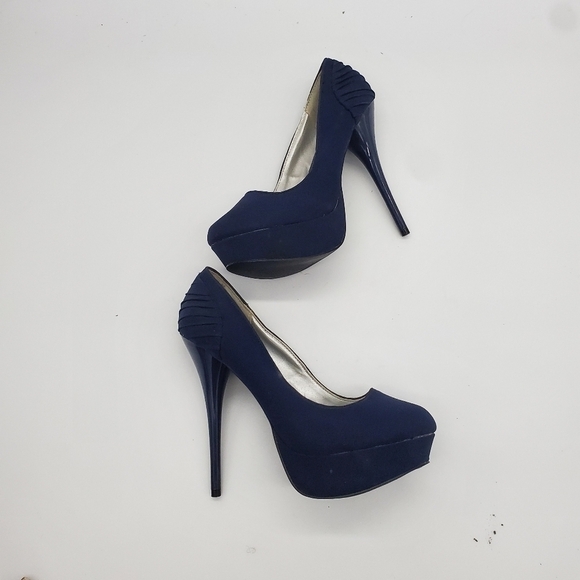 Deb Stiletto Heel Pumps Women's 7 Navy Blue - Picture 11 of 12